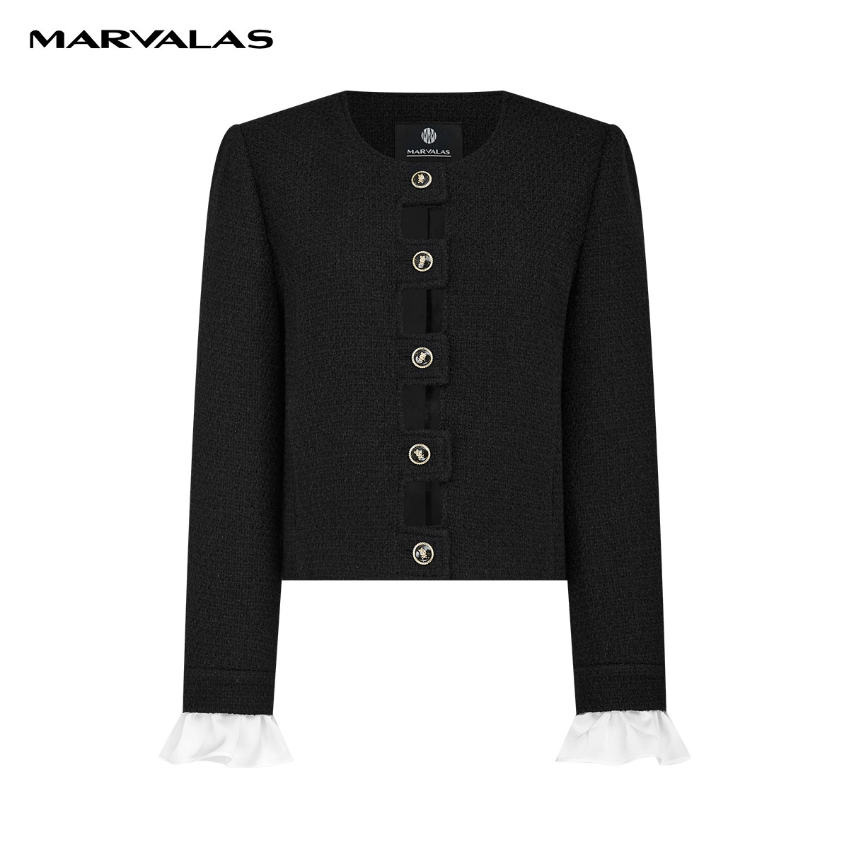 【廖廖粉丝专属】【商场同款】曼德诗撞色短外套春