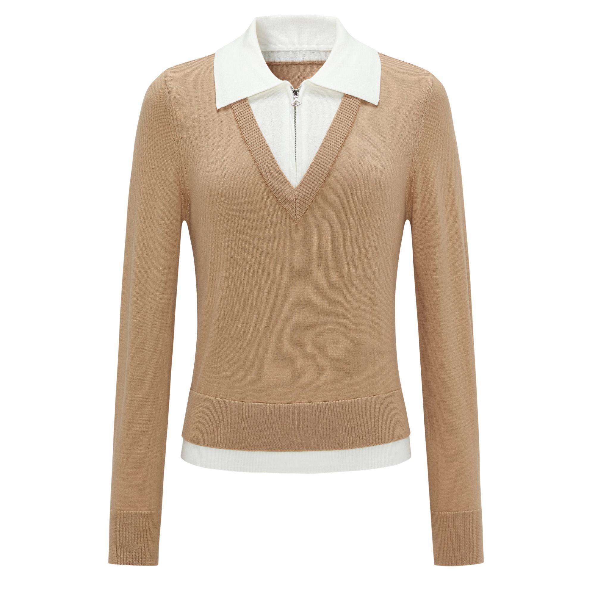 【廖廖粉丝专享】【曼德诗】绵羊毛针织衫秋冬新款