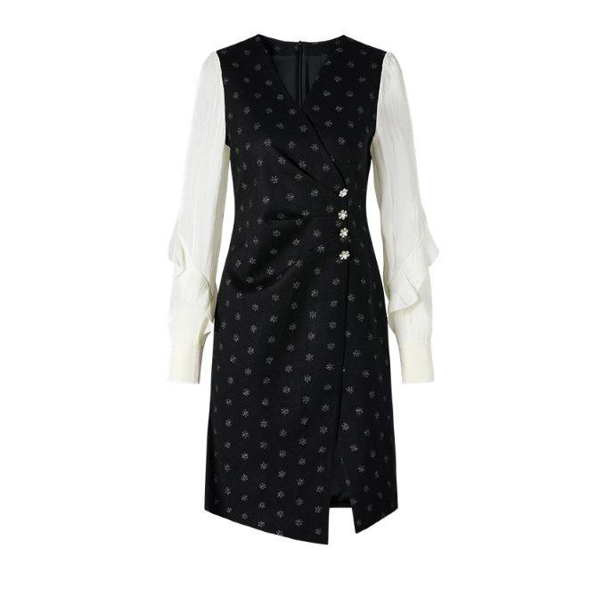 【粉丝专属】女装连衣裙长袖时尚设计师气质优雅长裙Y5