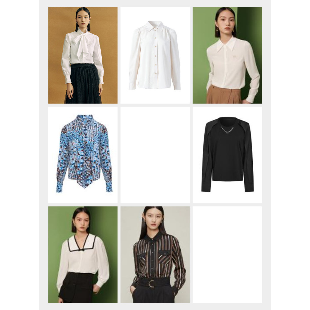 【呼呼严选粉丝专属】曼德诗时尚圆领T恤秋季新品雪纺拼接金