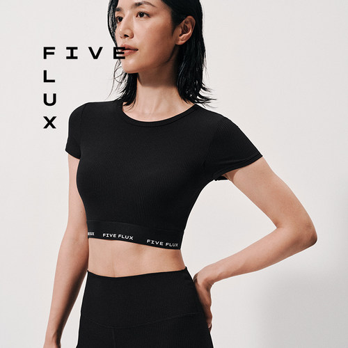 FIVEFLUX运动跑步健身短袖T恤