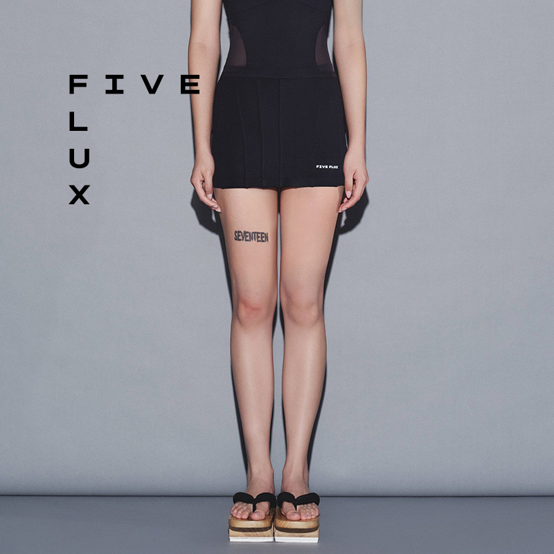 FIVE FLUX TOM系列2026夏新款黑色半身裙含安全裤防走光包臀短裙