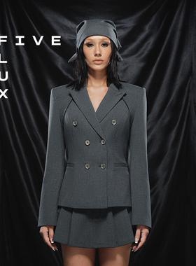 FIVE FLUX 失语吉普赛人系列解构西装秋冬女士修身可拆卸外套