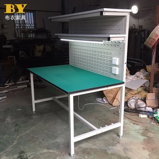 装 厂家重型钳工工作台 配维修操作桌带挂板防静电工作台定制