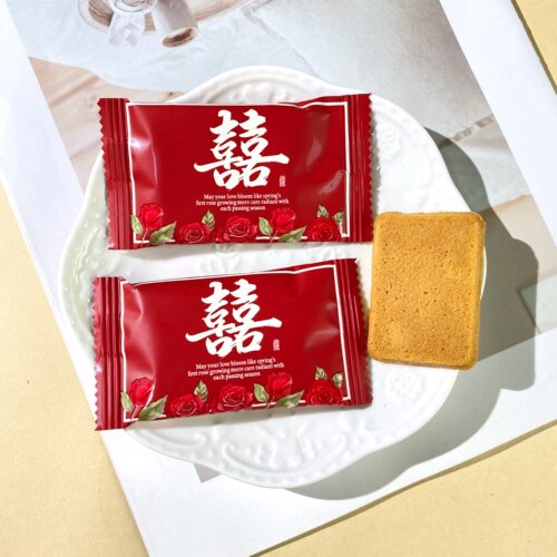 DIKALE帝卡乐囍绽良缘干酪蛋糕饼干结婚喜糖喜饼批发双喜包装饼干