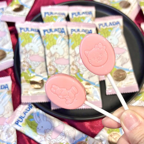 PULADA朴拉达小兔棒棒糖原味草莓味结婚喜糖休闲零食伴手礼散装