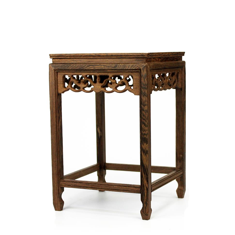 鸡翅木小花架中式古典实木花几室内桌面花瓶盆景奇石摆件鱼缸底座