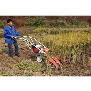汽油水稻谷子收割机 农用手扶自走式放倒器 小型玉米秸秆割晒机