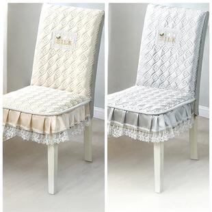 2025防滑加厚海绵椅子套罩保护家用坐垫靠背中式餐桌实木头板凳座