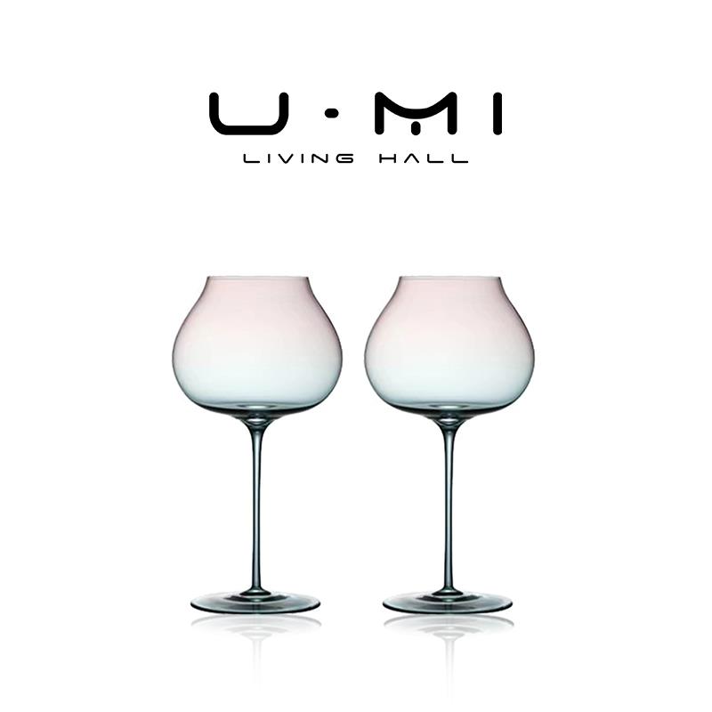 U Mi LIVING · 桃花 | 超薄红酒杯勃艮第杯高脚杯渐变红酒杯酒具