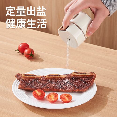 烧烤专用调料盒新款磁吸壁挂定量控盐瓶厨房按压玻璃调味瓶烧烤撒