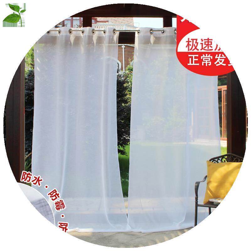 凉亭防蚊帘防雨竹帘遮阳帘子防风纱帘防水窗帘布室外制窗纱