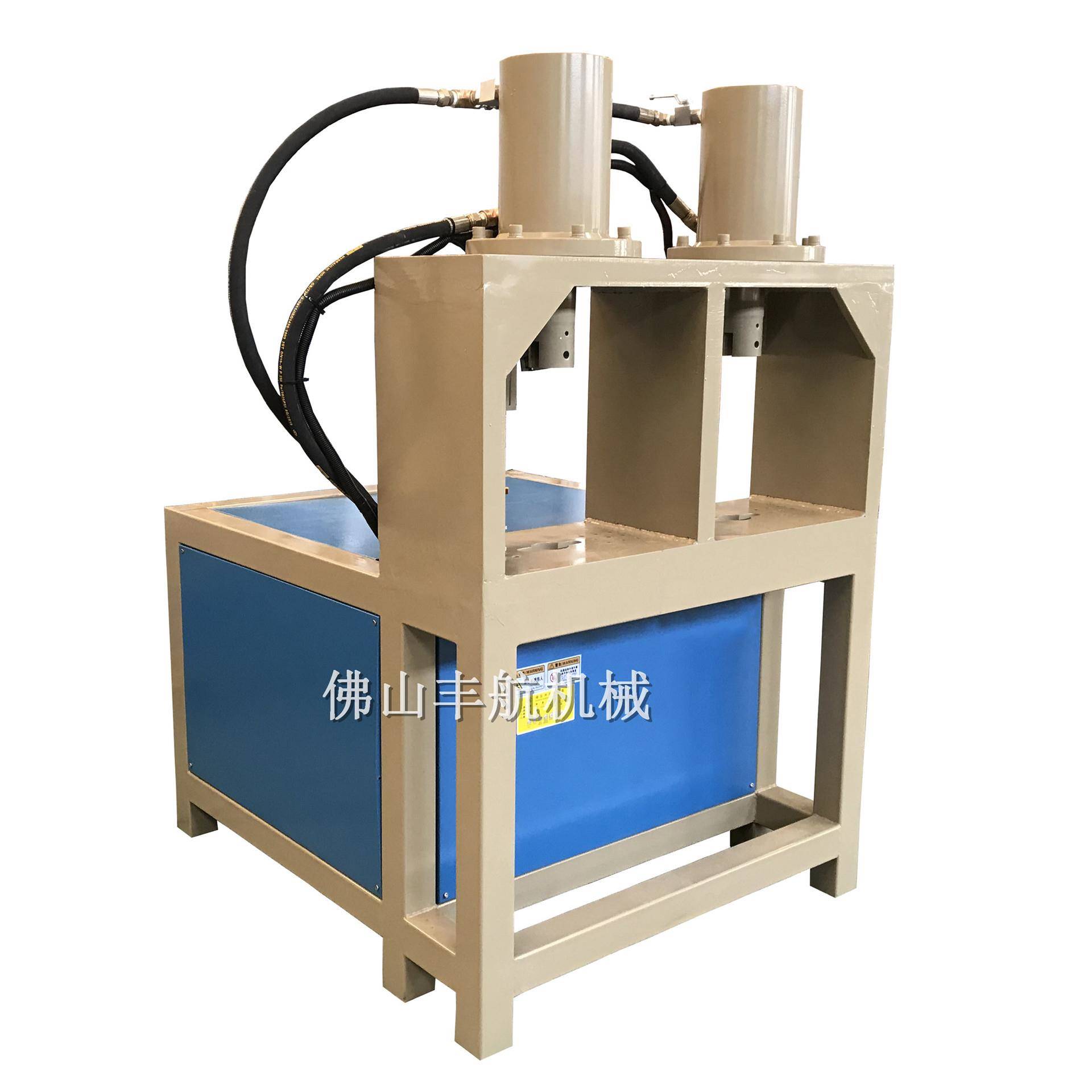 工地实用槽钢裁断下料机角铁冲孔设备方管冲断机铁板切边成型