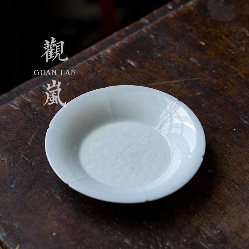 观岚湖田窑青瓷养壶承茶盘仿宋茶壶托盘手工家用功夫茶具茶承干泡,餐饮具,茶盘,淘宝优惠券,粉丝福利购,淘宝优惠卷