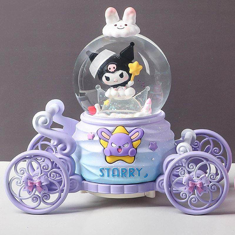 卡通库米米旋转木马水晶球音乐盒库洛米八音盒女生生日礼物儿童节,家居饰品,音乐盒,淘宝优惠券,粉丝福利购,淘宝优惠卷
