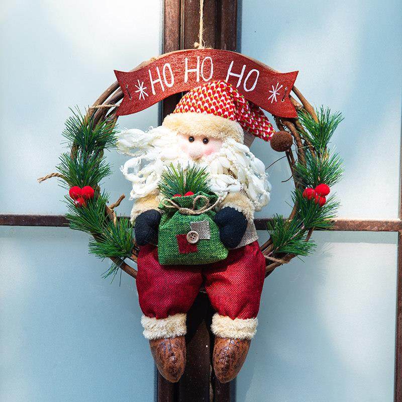 圣诞装饰花环藤条藤圈公仔挂件花圈门挂圣诞节装饰品装扮场景布置,节庆用品/礼品,圣诞装饰品,淘宝优惠券,粉丝福利购,淘宝优惠卷