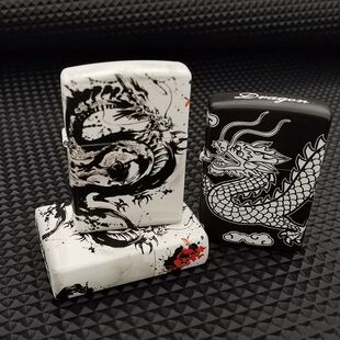 新款煤油打火机卡通夜光龙创意个性礼物男士便携式彩绘潮流