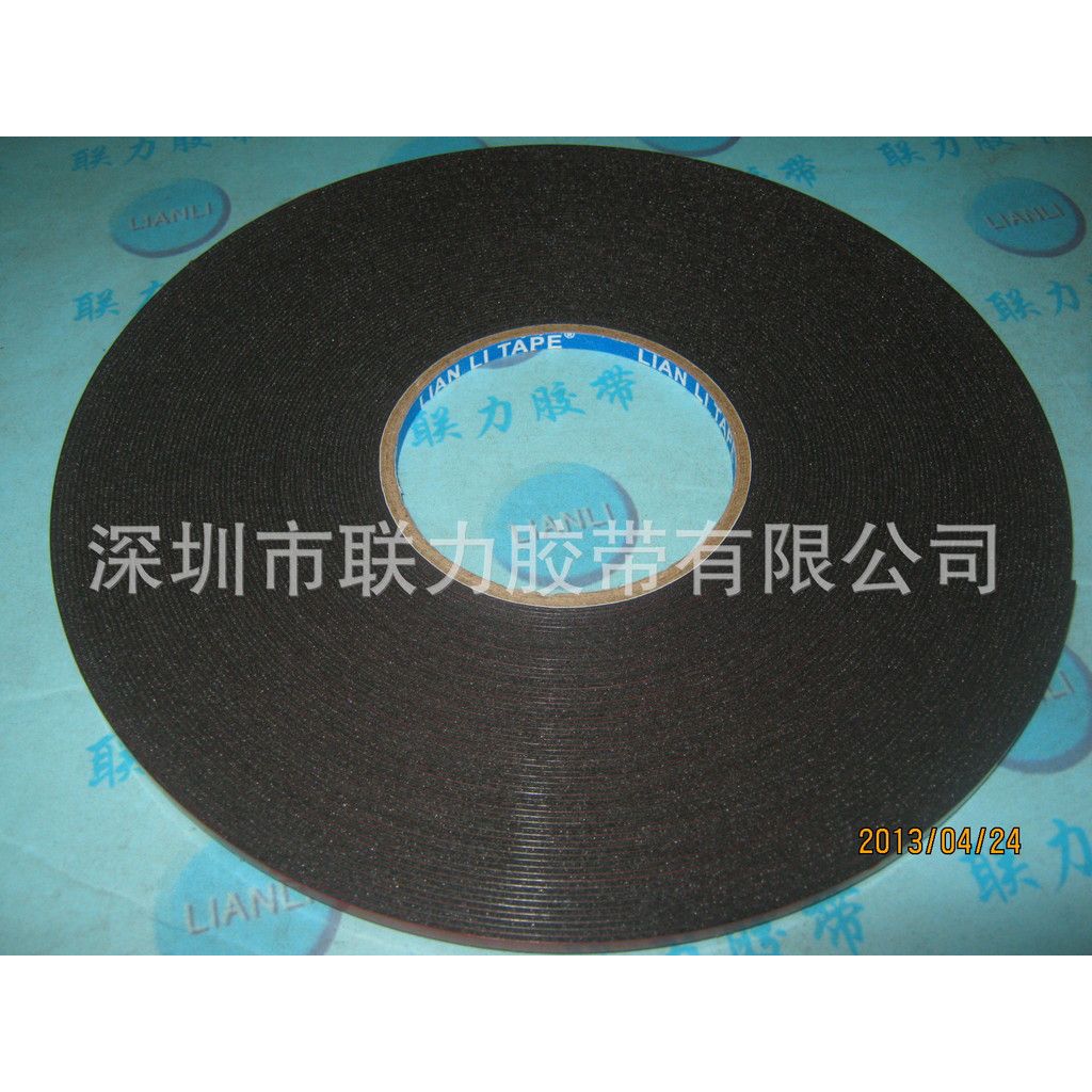 泡沫双面胶 台湾黑色汽车泡棉 联力正品  6MM*30米
