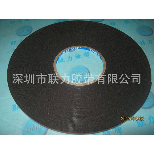 泡沫双面胶 台湾黑色汽车泡棉 联力正品  6MM*30米