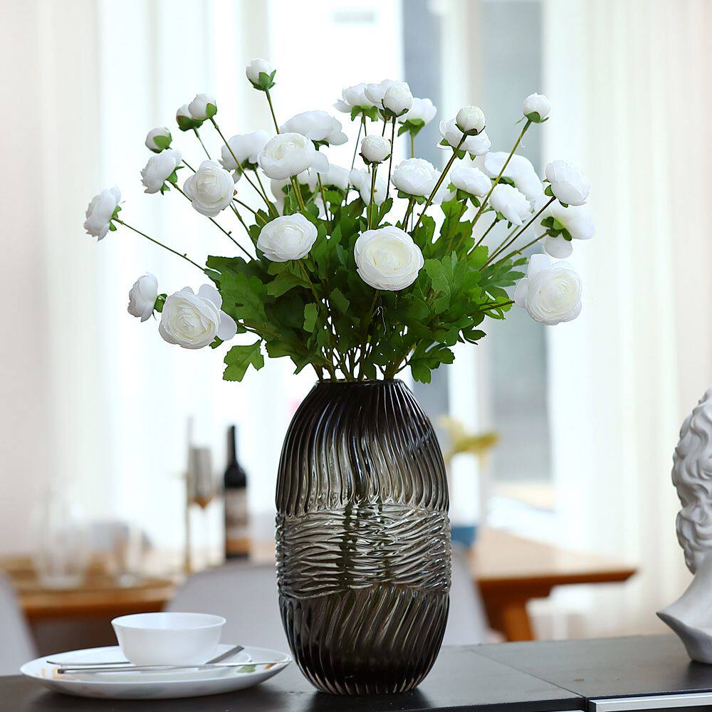 欧丽菲仿真4头露莲 假花花束仿真花摆件室内装饰品 露莲花仿真花