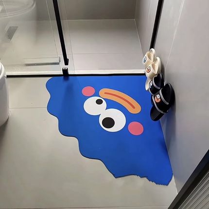小怪兽硅藻地垫厕所卫生间浴室门口吸水脚垫加厚耐脏耐磨防滑垫