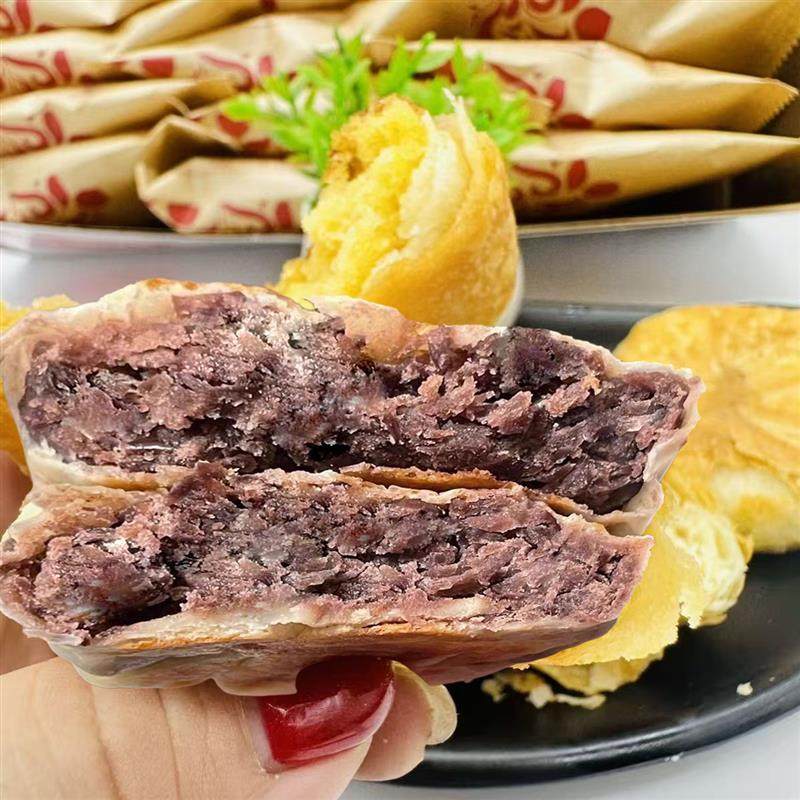 新货红豆饼潮汕特产非鞍山老太太纸皮红豆饼同款夹心老式糕点