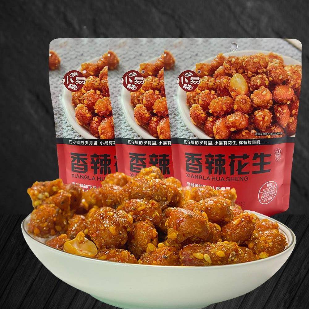 小易香辣花生四川乐山特产下酒菜麻辣怪味蛋酥花生米零食休闲食品