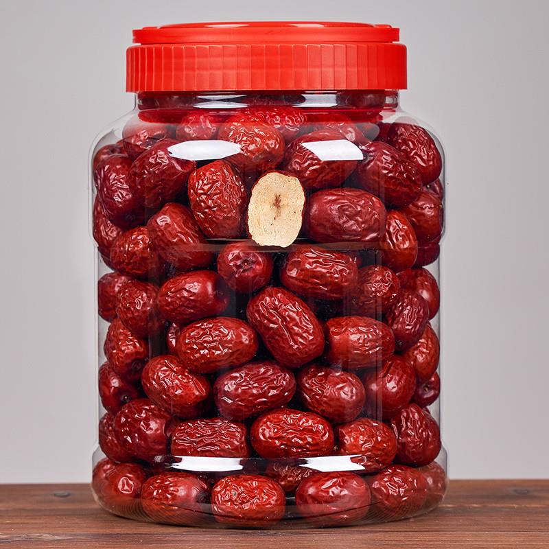 正宗新疆红枣特级若羌灰枣1000g一级新货精品罐装甜过和田大