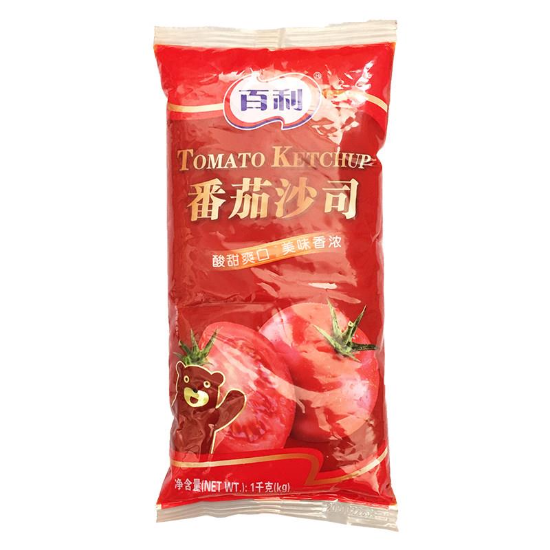 百利番茄酱家用商用1kg番茄沙司薯条面 面包三明治葱抓饼酱即食品