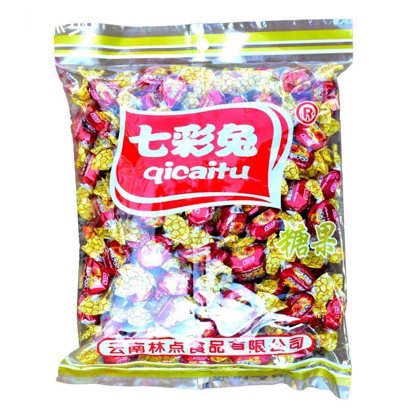 七彩兔蜂蜜夹心糖600g/1000g(2斤)怀旧糖果小时候味道老式糖果