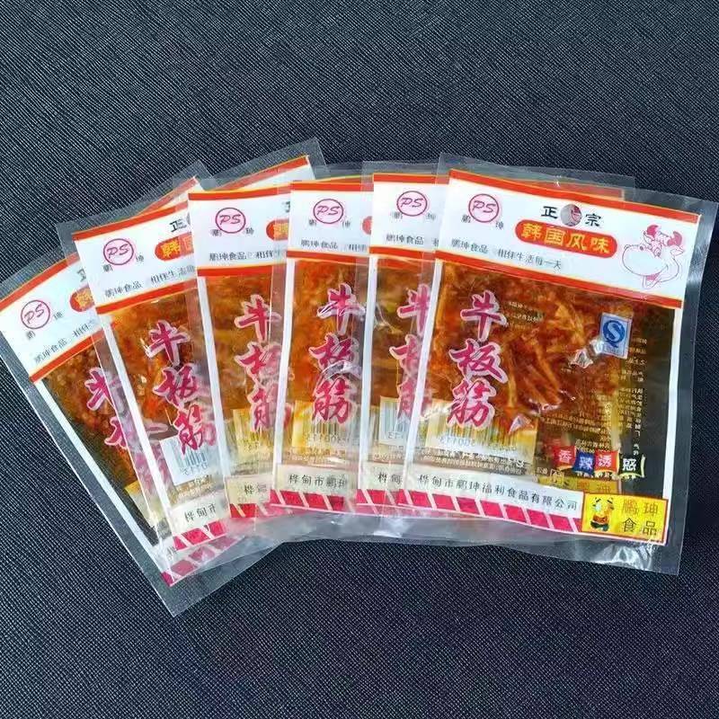 小蜜蜂牛板筋8g东北特产延边小零食香辣牛板筋丝小袋装真空袋装