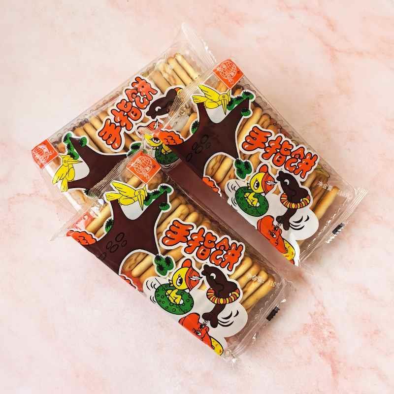 老式儿童乐饼干 干80后经典怀旧休闲 奶油红枣手指饼儿时华声童年