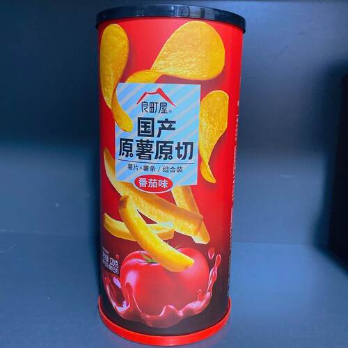 良町屋原切薯片+薯条120g罐装番茄椒盐原味膨化零食品休闲小吃