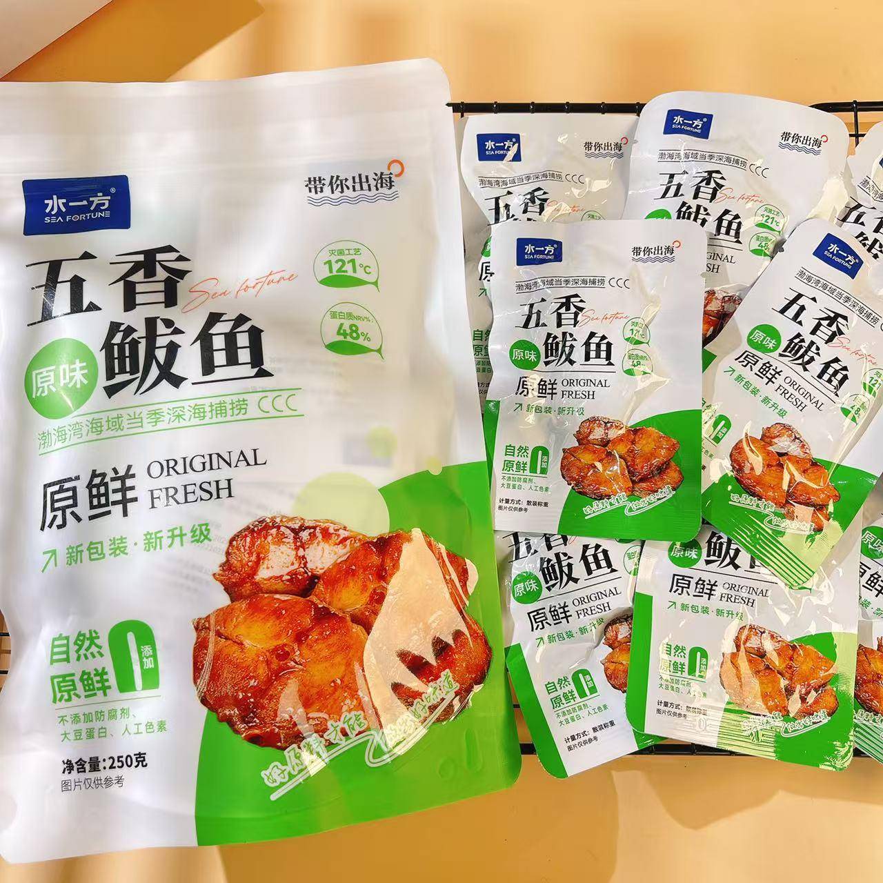 水一方五香鲅鱼飘香偏口鱼大连特产真空鱼干鱼排即食鱼罐头袋装