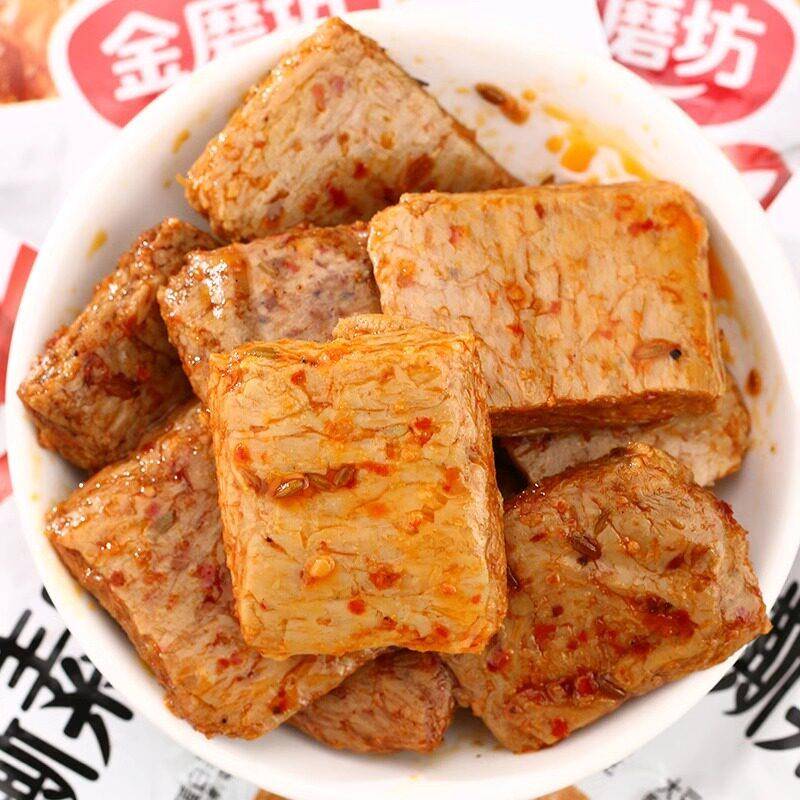 金磨坊手撕素肉卷20g*20包盒装豆干韩式烧烤味香辣牛肉味零食