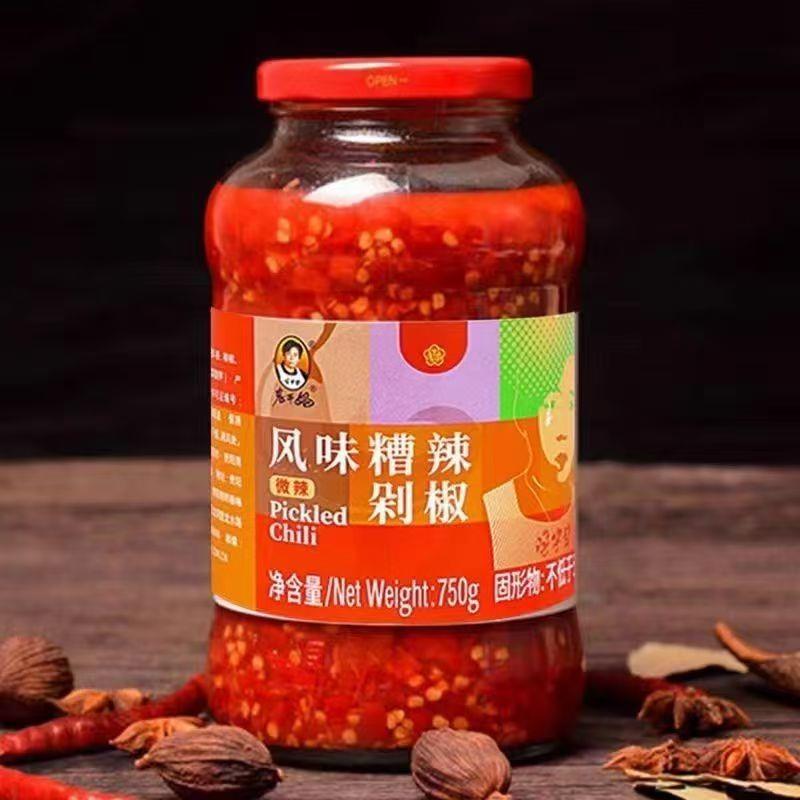 贵州特产老干妈风味糟辣剁椒750克剁椒鱼头拌面辣椒酱香辣爽口