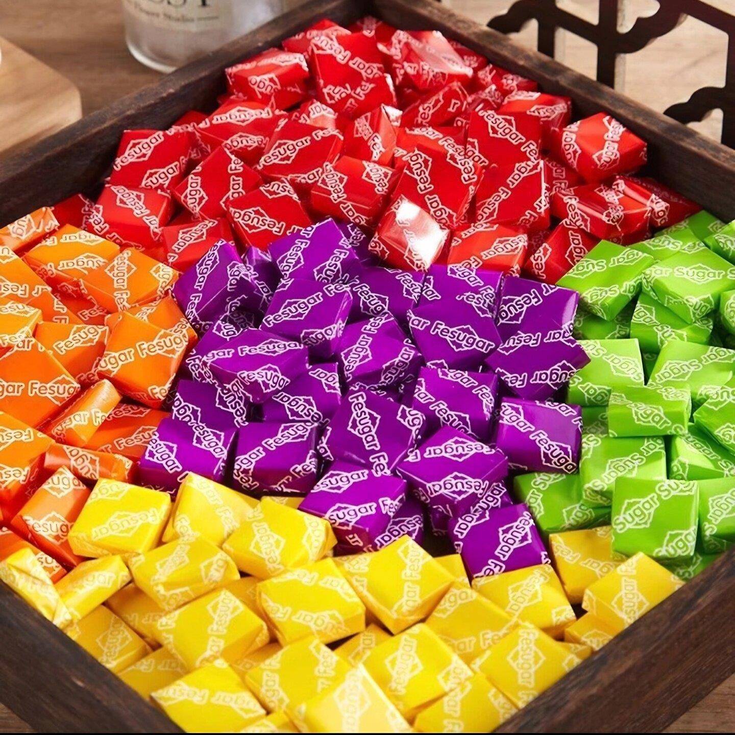 瑞士糖网红零食软糖混合水果味糖果结婚庆喜糖果方块糖幼儿园奖励