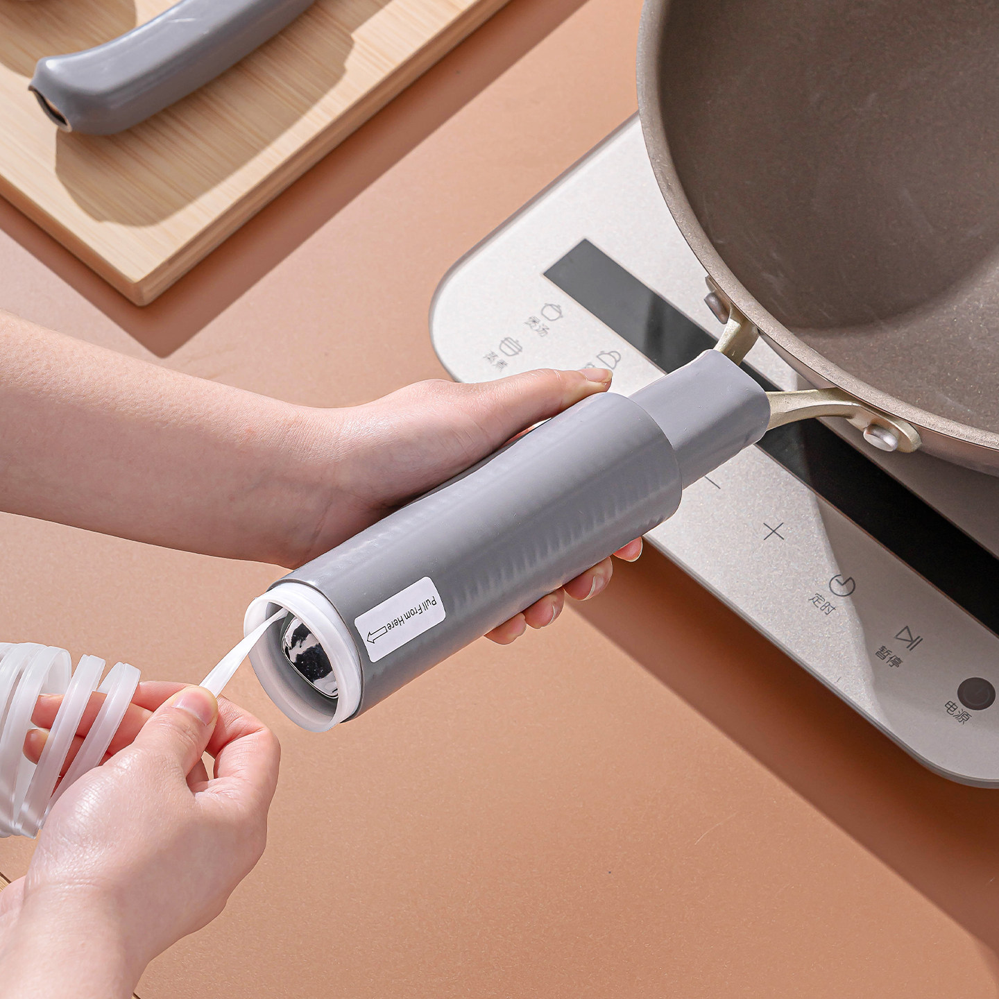 炒锅把手防烫套不锈钢铁锅柄手柄套小锅铲硅胶套厨房炒菜锅隔热套