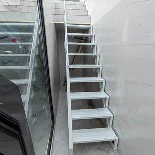 家用折叠梯子消防加厚铝合金台阶阁楼贴墙踏步loft复式室内外靠墙