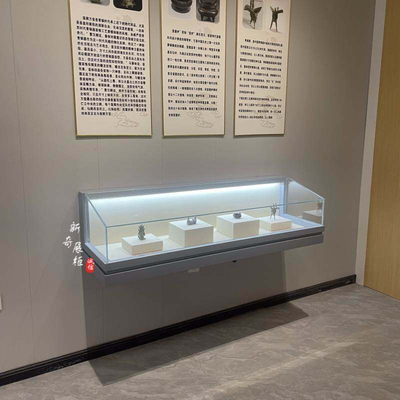 博物馆挂墙玻璃展柜冷轧钢板展厅陈列柜柜台定制文物收藏展示货架
