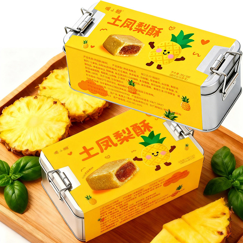 台湾师傅手艺铁盒子凤梨酥正宗厦门风味特产零食早餐代餐食品点心