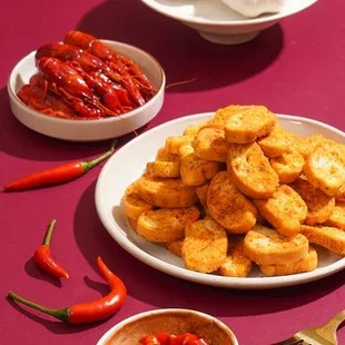 小龙虾味面包干法棍切片早餐代餐零食烤面包片烤馍片非膨化非饼干