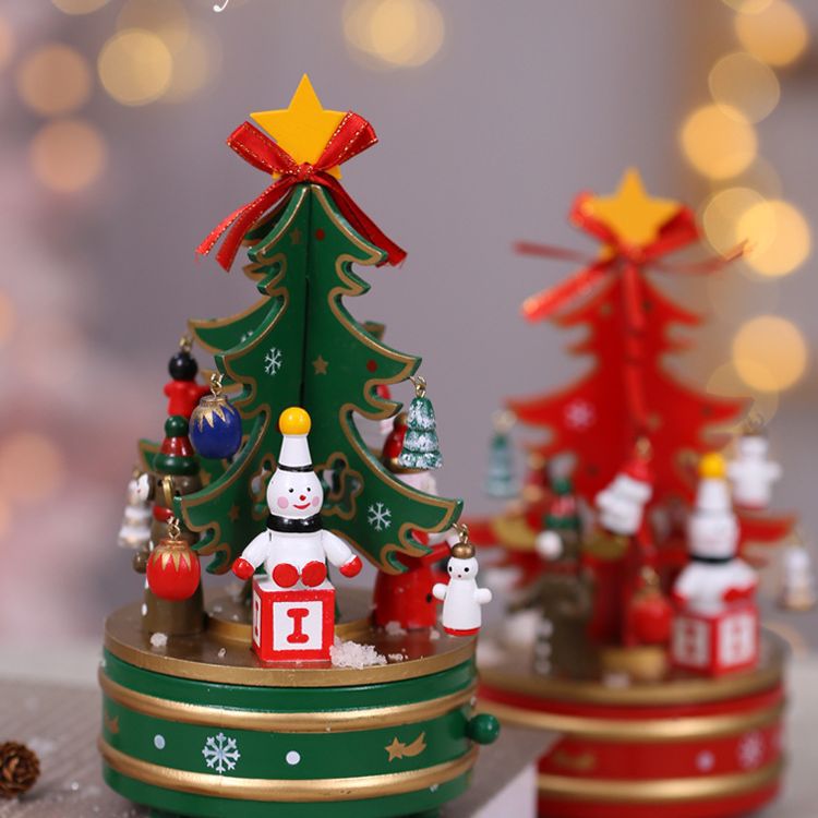 圣诞节装饰品创意礼物小礼品儿童道具玩具音乐盒氛店铺围装扮摆件