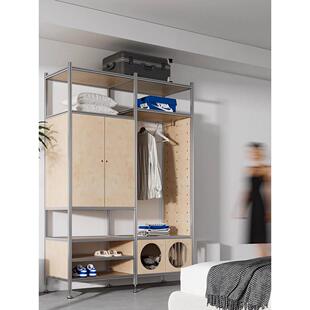 实木衣柜海洋板桦木家用卧室衣帽间收纳柜子储物柜子落地置物柜子