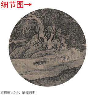 范宽《溪山行旅图》客厅书房茶室山水风景挂画装饰画高清卷轴字画