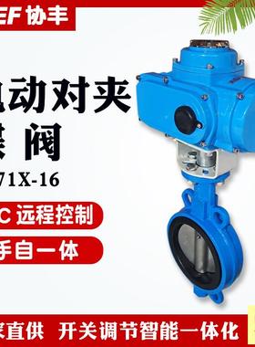 电动对夹式蝶阀D971X-16P软密封不锈钢水阀10Q铸铁铸钢DN125350