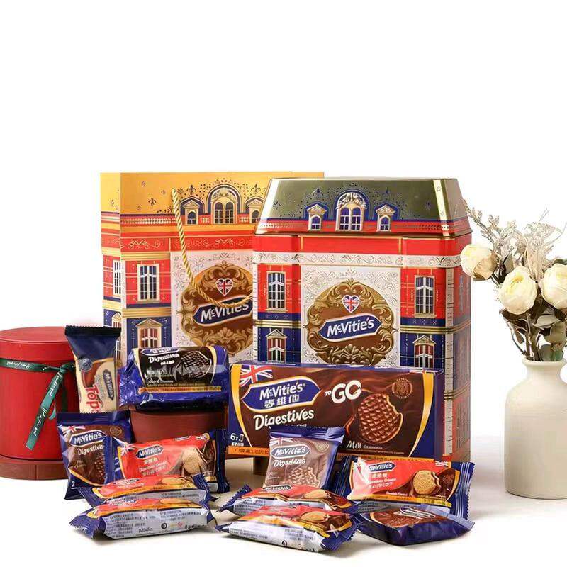 山姆 麦维他英式城堡新年礼罐1019.8g进口巧克力饼干高档休闲零食