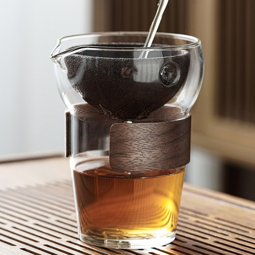 玻璃公道杯加厚耐热大号分茶器功夫茶具配件透明倒茶杯家用茶海