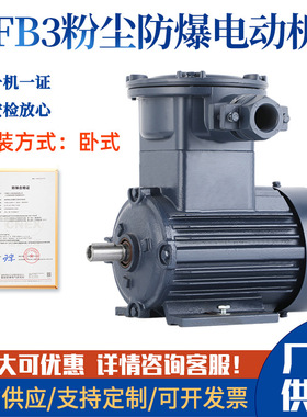 YFB2/3粉尘防爆电机1.1/2.2/3/4/5.5kw隔爆三相电动机380VA21IP65