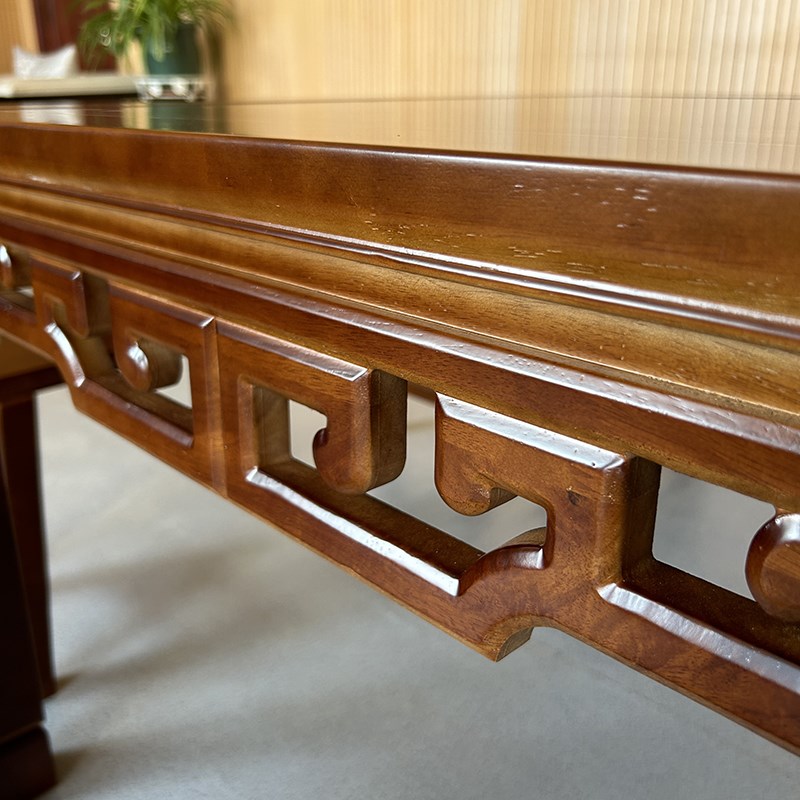 实木餐桌仿古中式长餐桌餐饮长条桌饭店桌椅组合长方形